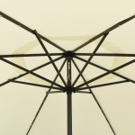 vidaXL Umbrelă soare de grădină cu LED-uri, nisipiu, 400 cm