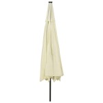 vidaXL Umbrelă soare de grădină cu LED-uri, nisipiu, 400 cm