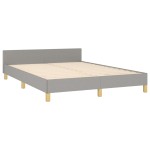 vidaXL Cadru de pat fără saltea, gri deschis, 140x200 cm, textil