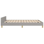 vidaXL Cadru de pat fără saltea, gri deschis, 140x200 cm, textil