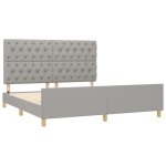 vidaXL Cadru de pat fără saltea, gri deschis, 160x200 cm, textil