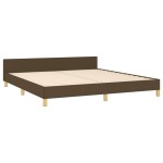 vidaXL Cadru de pat fără saltea, maro închis, 160x200 cm, textil vidaXL Cadru de pat fără saltea, maro închis, 160x200 cm, textil