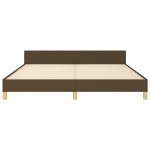 vidaXL Cadru de pat fără saltea, maro închis, 160x200 cm, textil vidaXL Cadru de pat fără saltea, maro închis, 160x200 cm, textil