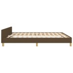 vidaXL Cadru de pat fără saltea, maro închis, 160x200 cm, textil vidaXL Cadru de pat fără saltea, maro închis, 160x200 cm, textil