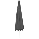 vidaXL Umbrelă soare de grădină cu LED-uri, antracit, 400 cm vidaXL Umbrelă soare de grădină cu LED-uri, antracit, 400 cm