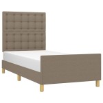 vidaXL Cadru de pat cu tăblie, gri taupe, 80x200 cm, textil vidaXL Cadru de pat cu tăblie, gri taupe, 80x200 cm, textil