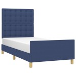 vidaXL Cadru de pat cu tăblie, albastru, 80x200 cm, textil vidaXL Cadru de pat cu tăblie, albastru, 80x200 cm, textil
