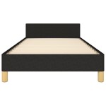 vidaXL Cadru de pat cu tăblie, negru, 90x190 cm, textil vidaXL Cadru de pat cu tăblie, negru, 90x190 cm, textil