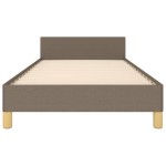 vidaXL Cadru de pat cu tăblie, gri taupe, 90x190 cm, textil vidaXL Cadru de pat cu tăblie, gri taupe, 90x190 cm, textil