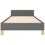 vidaXL Cadru de pat cu tăblie, gri închis, 90x200 cm, textil vidaXL Cadru de pat cu tăblie, gri închis, 90x200 cm, textil