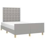vidaXL Cadru de pat fără saltea, gri deschis, 120x200 cm, textil