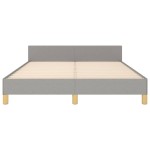 vidaXL Cadru de pat fără saltea, gri deschis, 140x190 cm, textil