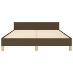 vidaXL Cadru de pat fără saltea, maro închis, 140x200 cm, textil vidaXL Cadru de pat fără saltea, maro închis, 140x200 cm, textil