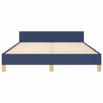 vidaXL Cadru de pat fără saltea, albastru, 140x190 cm, textil