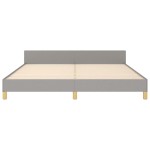 vidaXL Cadru de pat fără saltea, gri deschis, 160x200 cm, textil