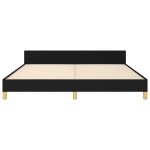 vidaXL Cadru de pat fără saltea, negru, 160x200 cm, textil vidaXL Cadru de pat fără saltea, negru, 160x200 cm, textil