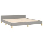 vidaXL Cadru de pat cu tăblie, gri deschis, 180x200 cm, textil vidaXL Cadru de pat cu tăblie, gri deschis, 180x200 cm, textil