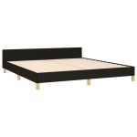 vidaXL Cadru de pat cu tăblie, negru, 180x200 cm, textil vidaXL Cadru de pat cu tăblie, negru, 180x200 cm, textil