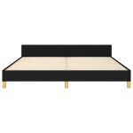 vidaXL Cadru de pat cu tăblie, negru, 180x200 cm, textil vidaXL Cadru de pat cu tăblie, negru, 180x200 cm, textil