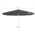 vidaXL Pânză de schimb umbrelă de soare de exterior, antracit, 515 cm vidaXL Pânză de schimb umbrelă de soare de exterior, antracit, 515 cm