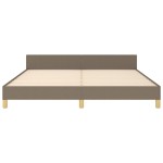 vidaXL Cadru de pat cu tăblie, gri taupe, 180x200 cm, textil vidaXL Cadru de pat cu tăblie, gri taupe, 180x200 cm, textil