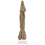 vidaXL Pânză de schimb umbrelă de soare de exterior gri taupe 515 cm