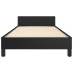 vidaXL Cadru de pat cu tăblie, negru, 90x190 cm, piele ecologică vidaXL Cadru de pat cu tăblie, negru, 90x190 cm, piele ecologică