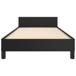 vidaXL Cadru de pat cu tăblie, negru, 90x200 cm, piele ecologică vidaXL Cadru de pat cu tăblie, negru, 90x200 cm, piele ecologică