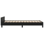 vidaXL Cadru de pat cu tăblie, negru, 100x200 cm, piele ecologică vidaXL Cadru de pat cu tăblie, negru, 100x200 cm, piele ecologică