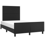 vidaXL Cadru de pat cu tăblie, negru, 120x200 cm, piele ecologică vidaXL Cadru de pat cu tăblie, negru, 120x200 cm, piele ecologică