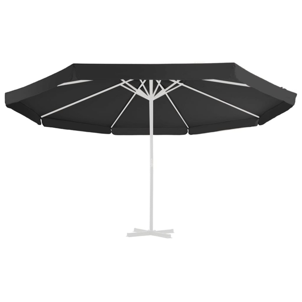 vidaXL Pânză de schimb umbrelă de soare de exterior negru 515 cm