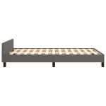 vidaXL Cadru de pat cu tăblie, gri, 120x200 cm, piele ecologică vidaXL Cadru de pat cu tăblie, gri, 120x200 cm, piele ecologică