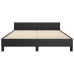 vidaXL Cadru de pat cu tăblie, negru, 140x200 cm, piele ecologică vidaXL Cadru de pat cu tăblie, negru, 140x200 cm, piele ecologică