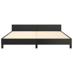 vidaXL Cadru de pat cu tăblie, negru, 160x200 cm, piele ecologică vidaXL Cadru de pat cu tăblie, negru, 160x200 cm, piele ecologică