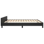 vidaXL Cadru de pat cu tăblie, negru, 160x200 cm, piele ecologică vidaXL Cadru de pat cu tăblie, negru, 160x200 cm, piele ecologică