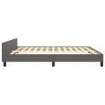 vidaXL Cadru de pat cu tăblie, gri, 180x200 cm, piele ecologică vidaXL Cadru de pat cu tăblie, gri, 180x200 cm, piele ecologică