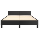 vidaXL Cadru de pat cu tăblie, negru, 120x200 cm, piele ecologică vidaXL Cadru de pat cu tăblie, negru, 120x200 cm, piele ecologică