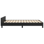 vidaXL Cadru de pat cu tăblie, negru, 120x200 cm, piele ecologică vidaXL Cadru de pat cu tăblie, negru, 120x200 cm, piele ecologică