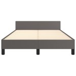 vidaXL Cadru de pat cu tăblie, gri, 120x200 cm, piele ecologică vidaXL Cadru de pat cu tăblie, gri, 120x200 cm, piele ecologică