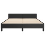 vidaXL Cadru de pat cu tăblie, negru, 140x200 cm, piele ecologică vidaXL Cadru de pat cu tăblie, negru, 140x200 cm, piele ecologică