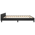 vidaXL Cadru de pat cu tăblie, negru, 180x200 cm, piele ecologică vidaXL Cadru de pat cu tăblie, negru, 180x200 cm, piele ecologică