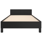 vidaXL Cadru de pat cu tăblie, negru, 90x200 cm, piele ecologică vidaXL Cadru de pat cu tăblie, negru, 90x200 cm, piele ecologică