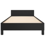 vidaXL Cadru de pat cu tăblie, negru, 100x200 cm, piele ecologică vidaXL Cadru de pat cu tăblie, negru, 100x200 cm, piele ecologică