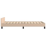 vidaXL Cadru de pat cu tăblie, cappuccino, 100x200 cm, piele ecologică vidaXL Cadru de pat cu tăblie, cappuccino, 100x200 cm, piele ecologică