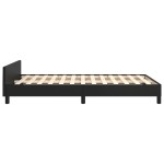 vidaXL Cadru de pat cu tăblie, negru, 120x200 cm, piele ecologică vidaXL Cadru de pat cu tăblie, negru, 120x200 cm, piele ecologică