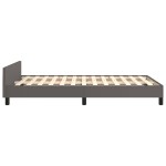 vidaXL Cadru de pat cu tăblie, gri, 120x200 cm, piele ecologică vidaXL Cadru de pat cu tăblie, gri, 120x200 cm, piele ecologică