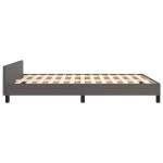vidaXL Cadru de pat cu tăblie, gri, 140x200 cm, piele ecologică vidaXL Cadru de pat cu tăblie, gri, 140x200 cm, piele ecologică