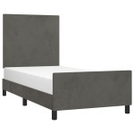vidaXL Cadru de pat fără saltea, gri închis, 80x200 cm, catifea vidaXL Cadru de pat fără saltea, gri închis, 80x200 cm, catifea