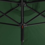 vidaXL Umbrelă de soare dublă, stâlp din oțel, verde, 600 cm