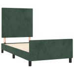 vidaXL Cadru de pat fără saltea, verde închis, 100x200 cm, catifea vidaXL Cadru de pat fără saltea, verde închis, 100x200 cm, catifea